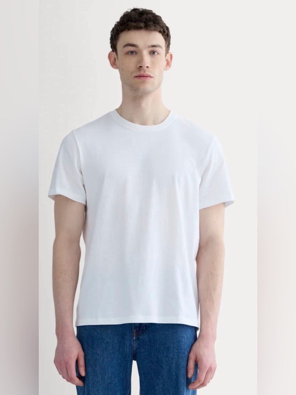 New Everlane THE PREMIUM-WEIGHT CREW Uniform in White Size XS